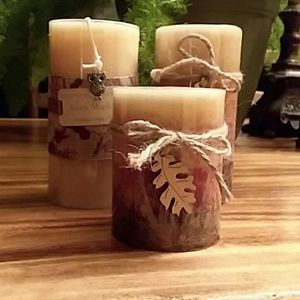 Set of 3 fall candles